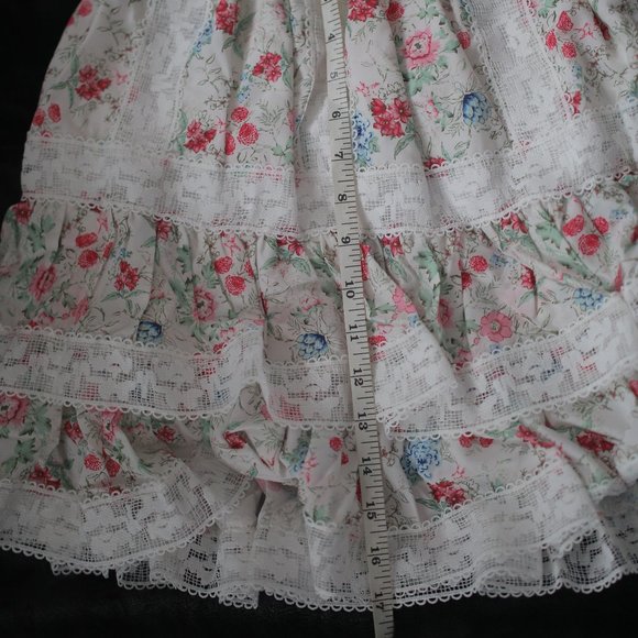 NWT Lace Floral Ruffle Vintage Victorian Mini Skirt. - Picture 11 of 11